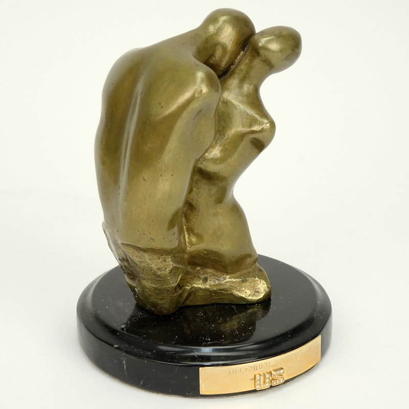 Modern Bronze Sculpture "Lovers" Signed illegibly and dated '94