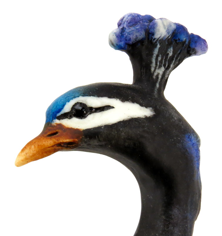 Limited Edition Giuseppe Armani Peacock Figurine Mounted on Wooden Base