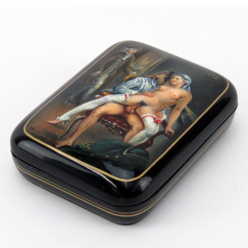 Russian "Erotica" Lacquered Box