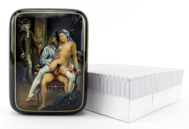 Russian "Erotica" Lacquered Box