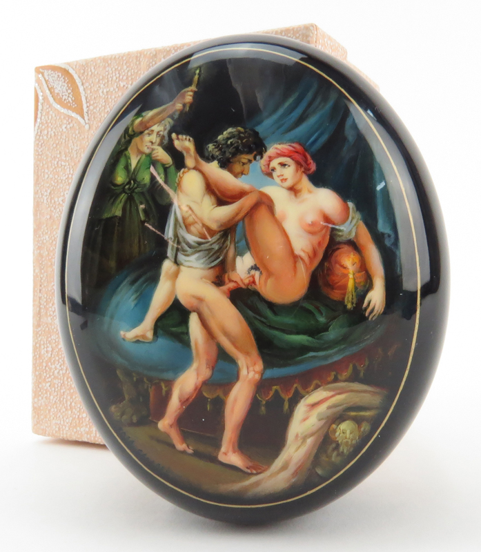 Russian "Erotica" Lacquered Box