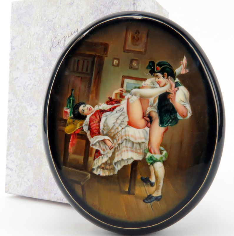 Russian "Erotica" Lacquered Box