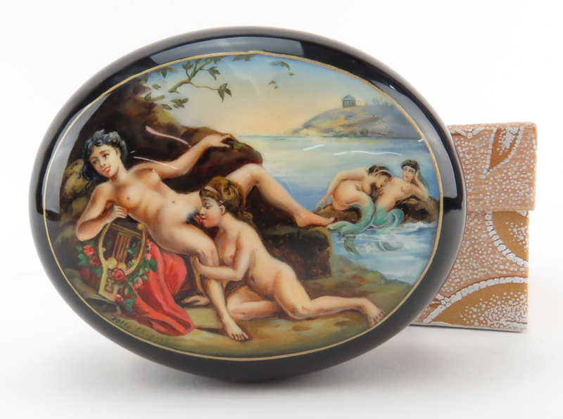 Russian "Erotica" Lacquered Box