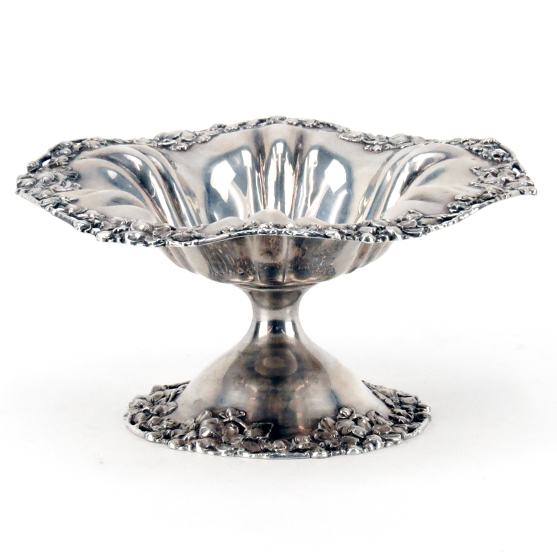 Sterling Silver Repousse Compote