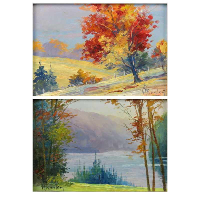 Grouping of Two (2) Artist Signed Oil on Board Canadian Scene Paintings