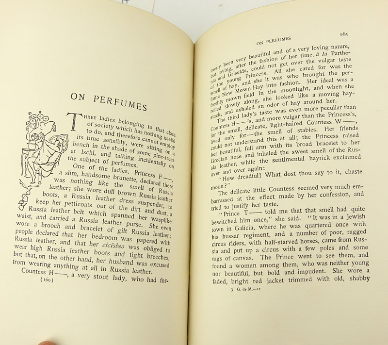 Guy de Maupassant Half Moroccan Leather Cover Books Volume 1-17