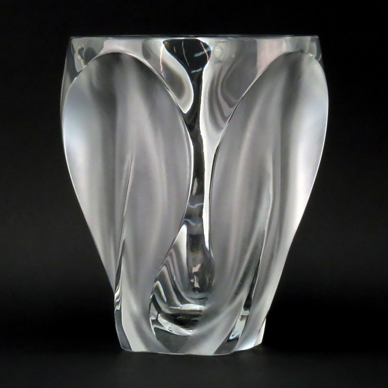 Lalique France Crystal Ingrid Vase