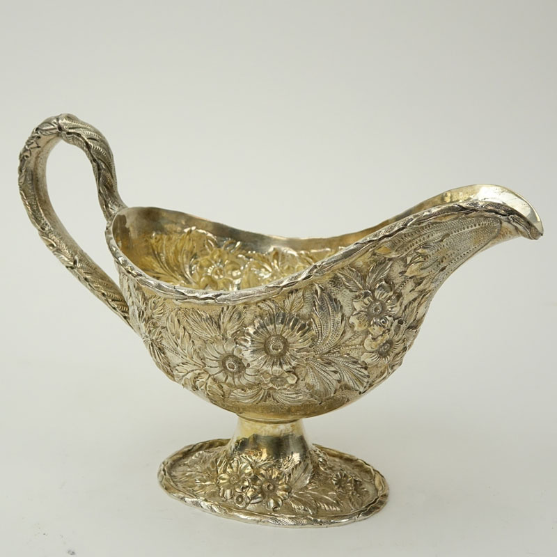 S. Kirk & Son Sterling Silver Repousse Sauce Boat.