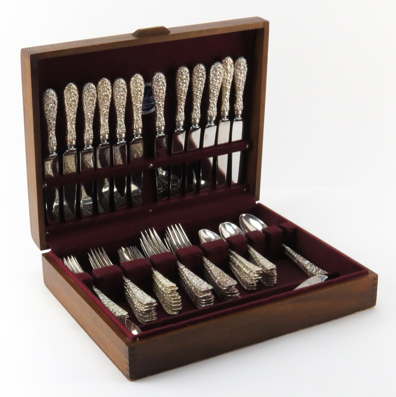 Seventy One (71) Piece Stieff Repousse Sterling Flatware