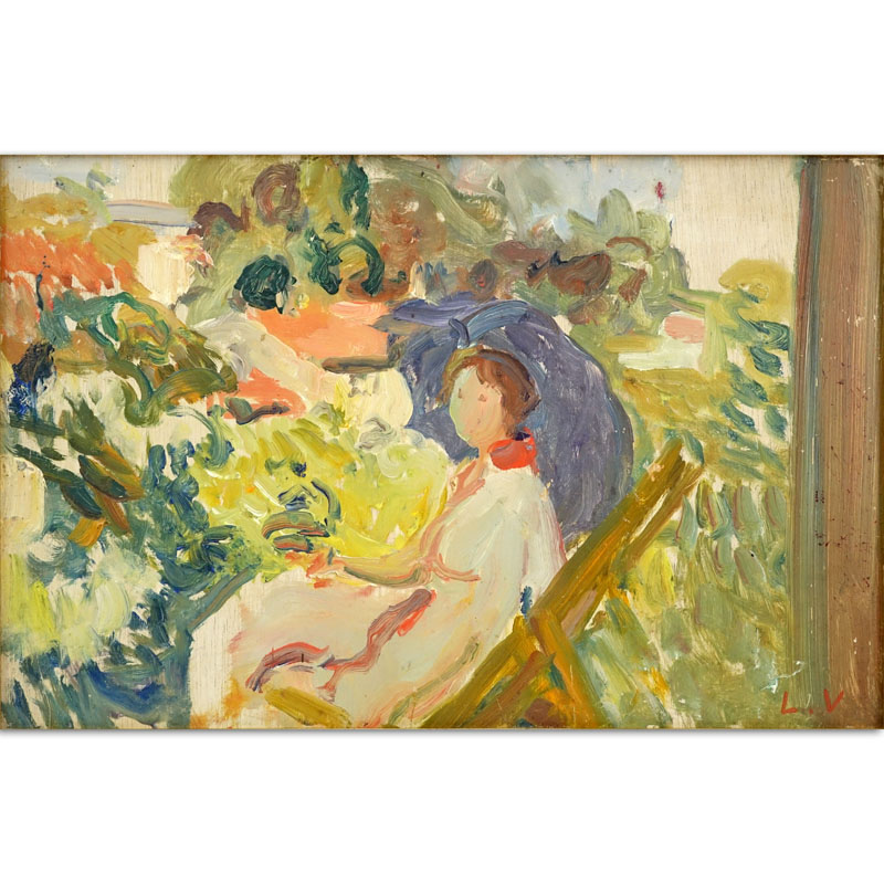 Possibly: Louis Valtat (1869-1952) Oil on panel "Girl In The Garden"