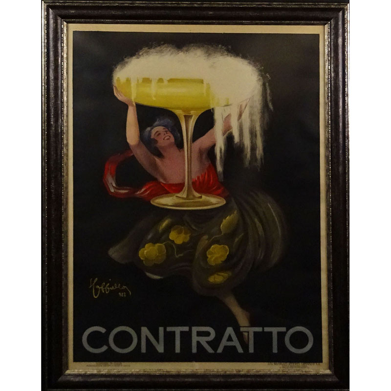 Leonetto Capiello, Italian (1875-1942) Art Deco Period Poster "Contratto"