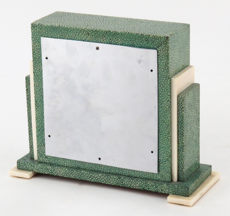 Vintage Art Deco Style Shagreen Clock