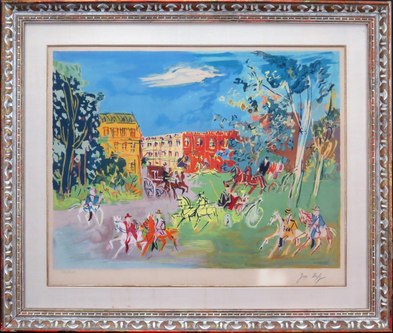 Jean Dufy, French (1888-1964) "La Bois du Boloinge" Color Lithograph Signed and Numbered 92/225 in Pencil