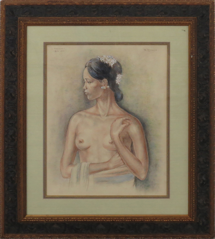 Rudolf Bonnet, Dutch (1895-1978) Pastel on Paper, "Melasti", Bali 1977