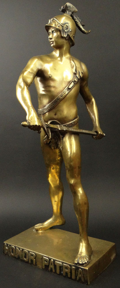 after: Émile Louis Picault, French (1833–1915) 20th Century Bronze Sculpture "Honor Patria"