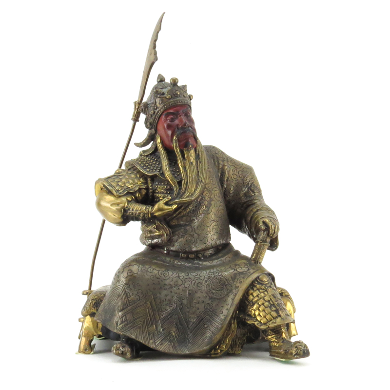 Modern Chinese Bronze, Seated Mongolian Emperor