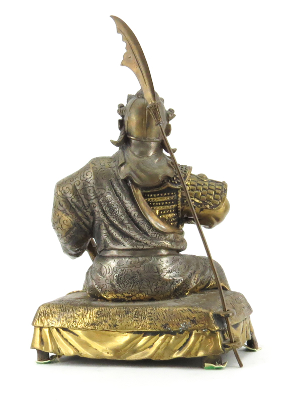 Modern Chinese Bronze, Seated Mongolian Emperor