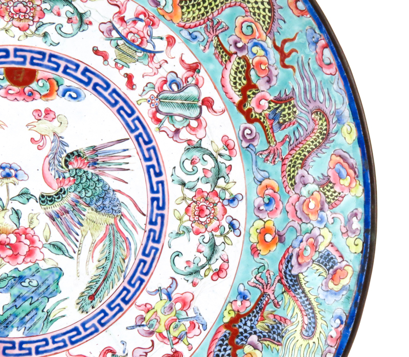 Early 19th Century Chinese Canton Enamel Plate