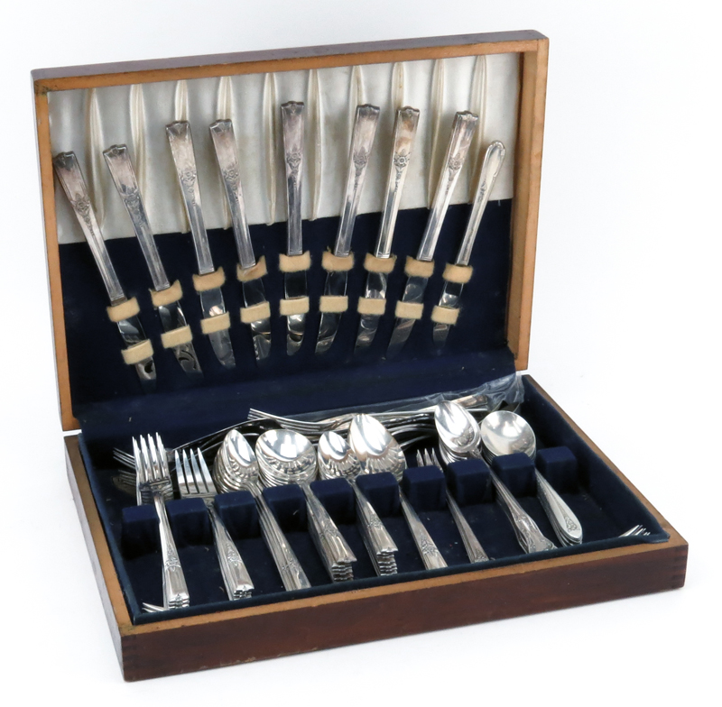 Eighty Eight (88) Piece Assembled Silver Plate Flatware