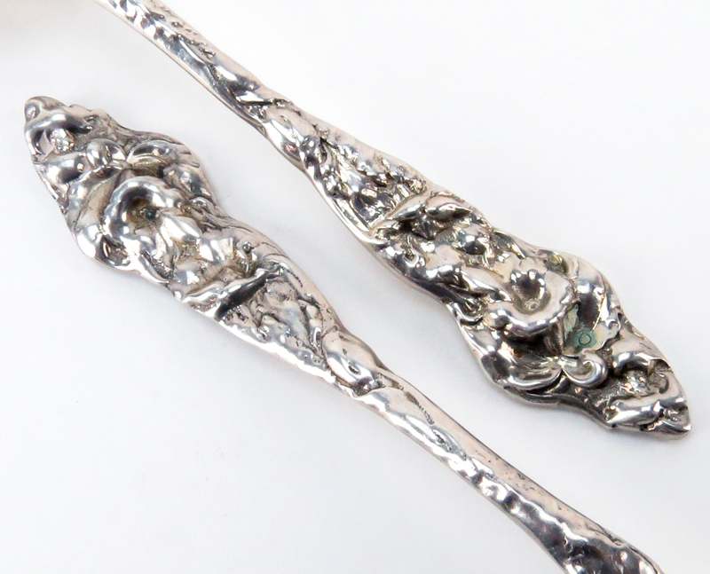 Art Nouveau Sterling Silver Salad Set