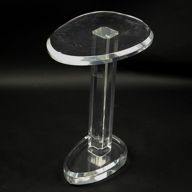 Mid Century Lucite Pedestal Table