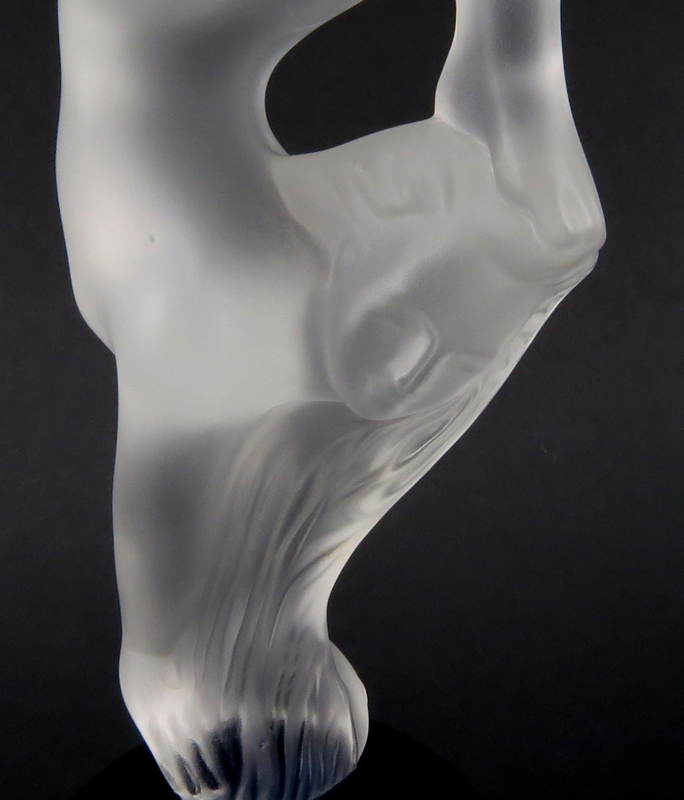 Daum Art Glass Figurine "Sea Nymph" on Glass Ball