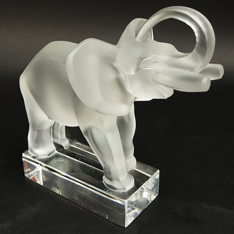 Lalique Crystal "Elephant" Figurine/Paperweight