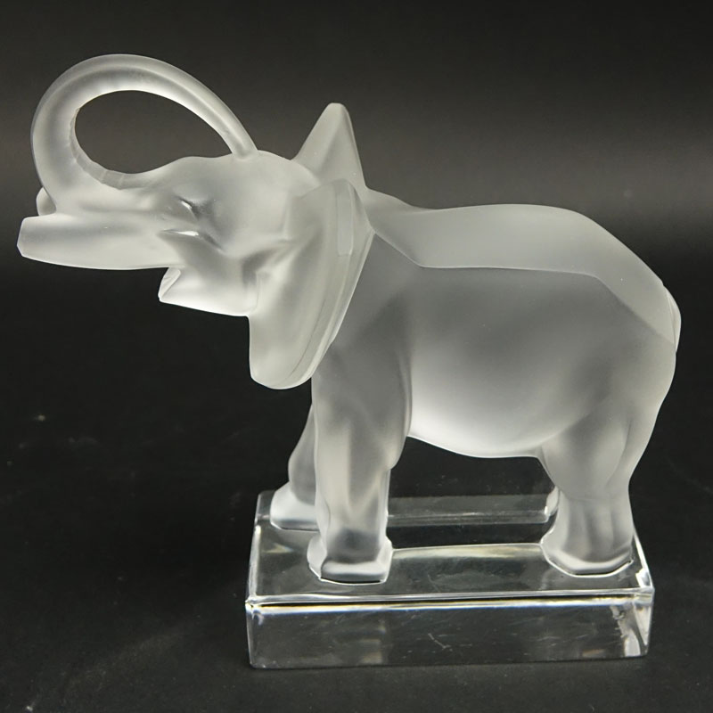 Lalique Crystal "Elephant" Figurine/Paperweight