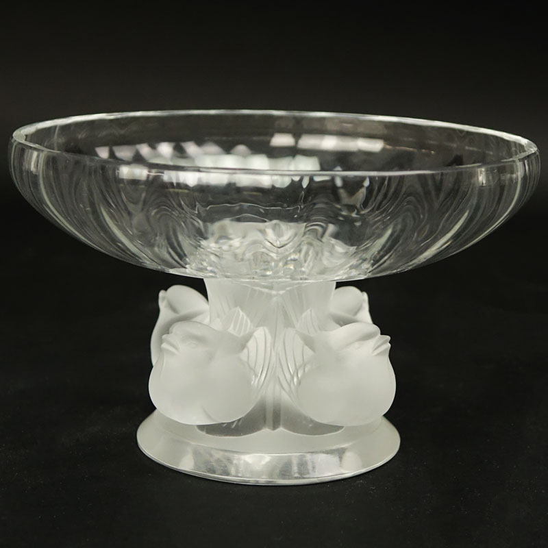 Lalique Crystal "Nogent" Compote