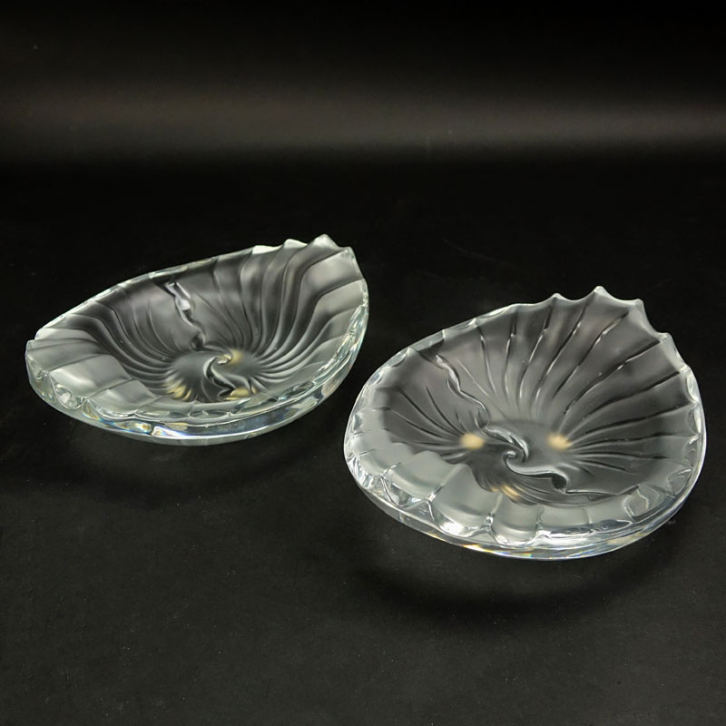 Two (2) Lalique Crystal "Nancy" Bol Ouvert