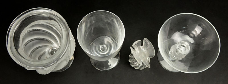 Four (4) Lalique Crystal Tabletop Items