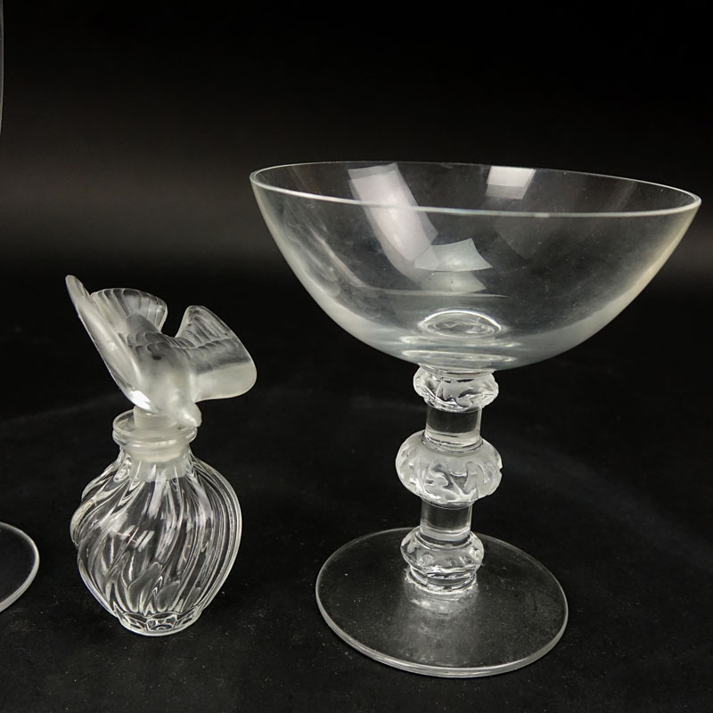 Four (4) Lalique Crystal Tabletop Items