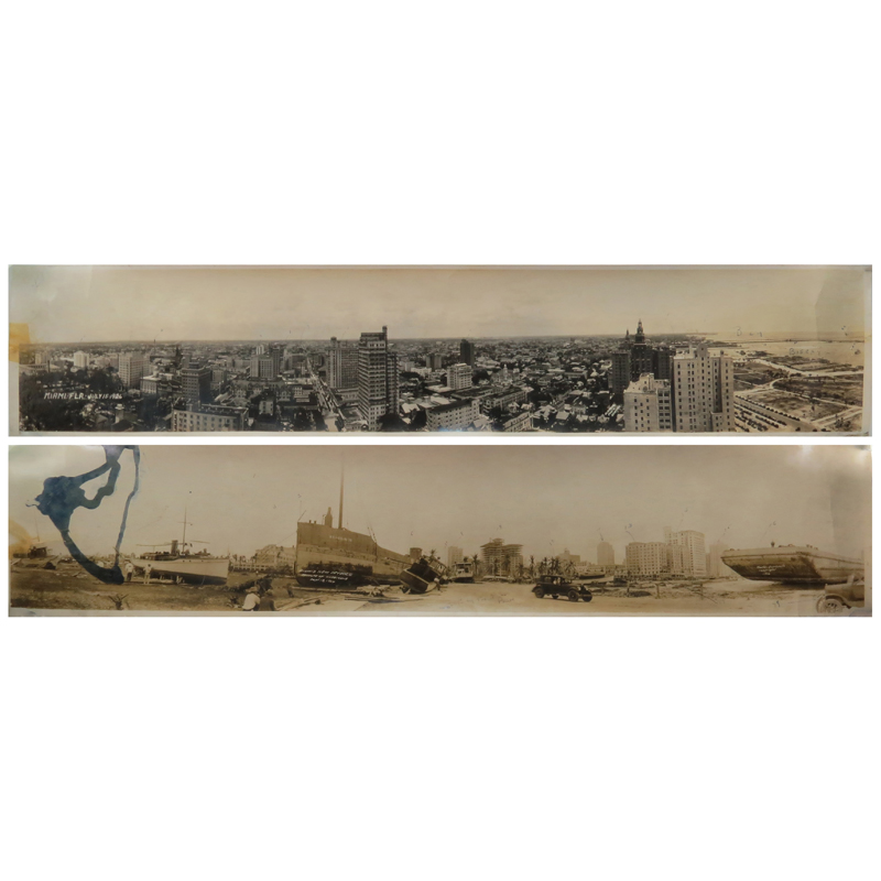 Two (2) Panoramic Photos of 1926 Miami