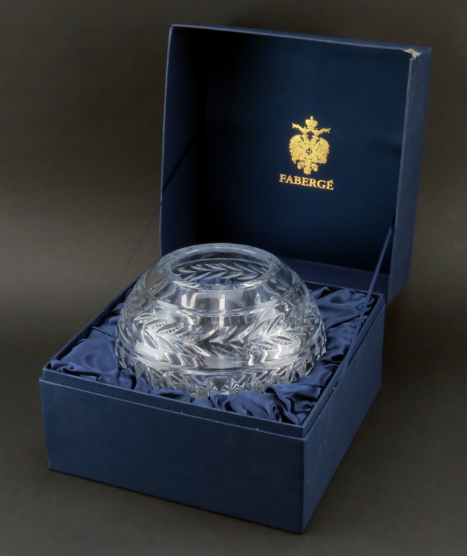 Faberge Atelier Crystal Bowl in Fitted Box