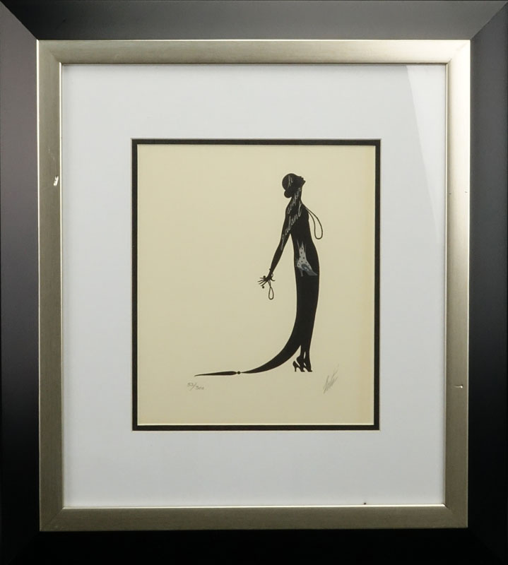 Erte Romain de Tirtoff , Russian/French (1892-1990) Lithograph "Le Souper Galant" Signed and numbered 53/300