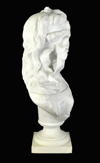 19/20th Century Bisque Porcelain Bust Sculpture "Cassandre" Signed Incised Ph