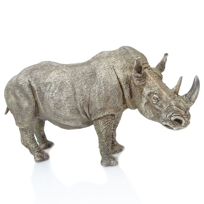 Sarnoff 925 Sterling Silver Rhinoceros Figure