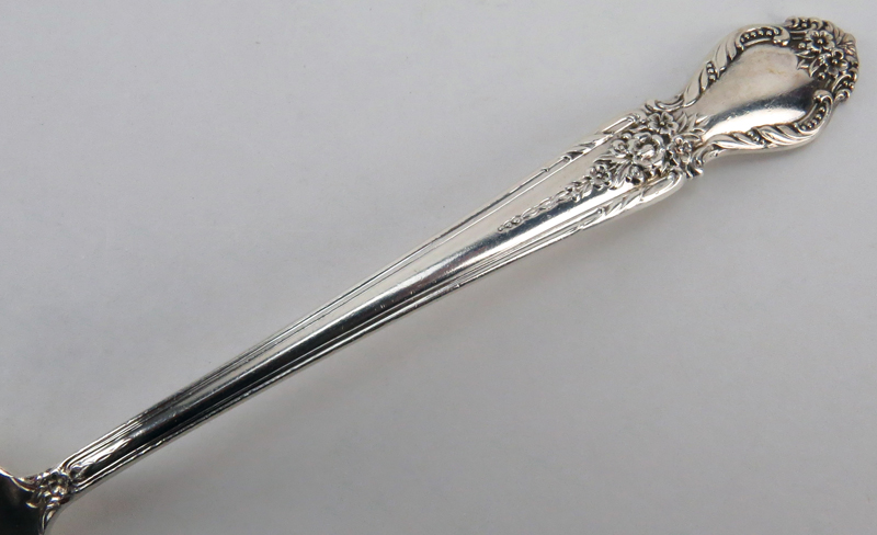 Fifty Seven (57) Pc Circa 1950 International Silver "Brocade" Sterling Silver Flatware