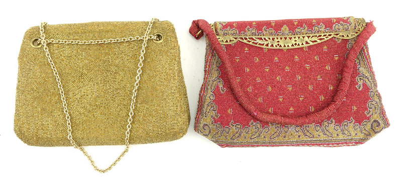 Two (2) Vintage Beaded Evening Purses