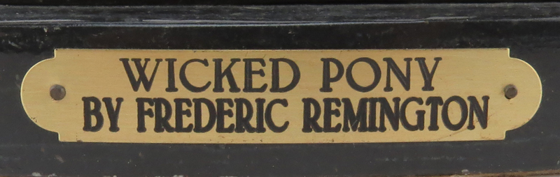 After: Frederic Remington, American (1861-1909) "Wicked Pony" Bronze Sculpture on Marble Base