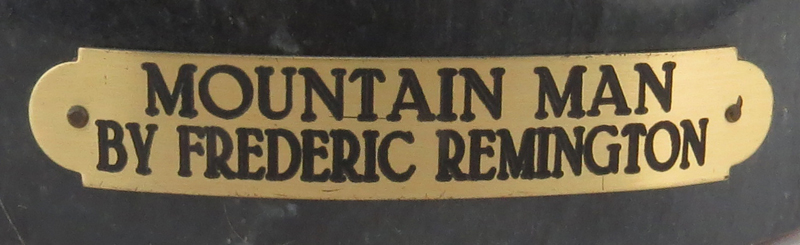 After: Frederic Remington, American (1861-1909) "Mountain Man" Bronze Sculpture on Marble Base