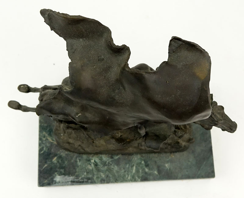 After: Frederic Remington, American (1861-1909) "Horsethief" Bronze Sculpture on Marble Base