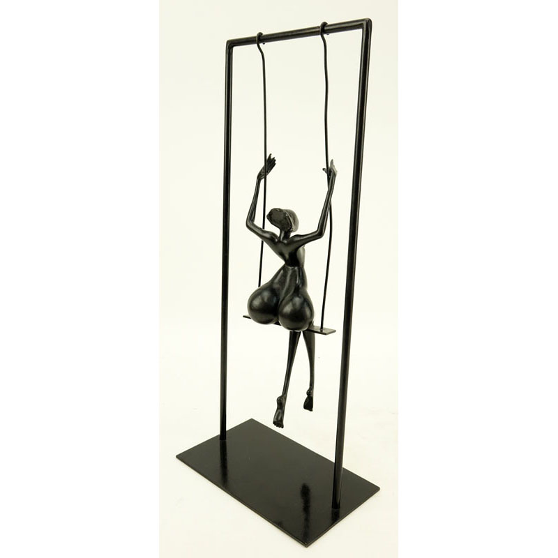 Jorge Mena, Venezuelan (20th C) Contemporary Venezuelan Bronze Sculpture "Jannin"