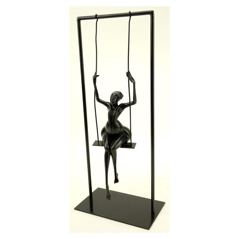 Jorge Mena, Venezuelan (20th C) Contemporary Venezuelan Bronze Sculpture "Jannin"