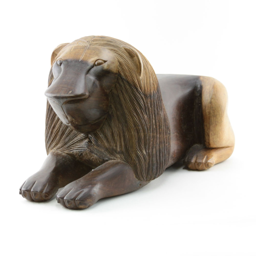 Antonio Juliao, Brazilian (20th Century) Folk Art Wood Carving of a  Jacaranda Lion