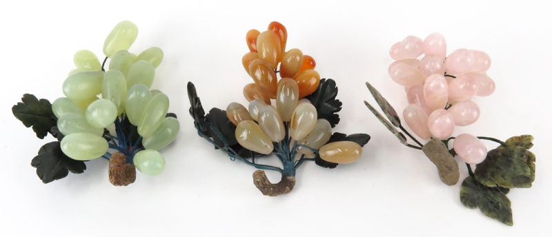 Six (6) 20th Century Chinese Hardstone Models of Fruits