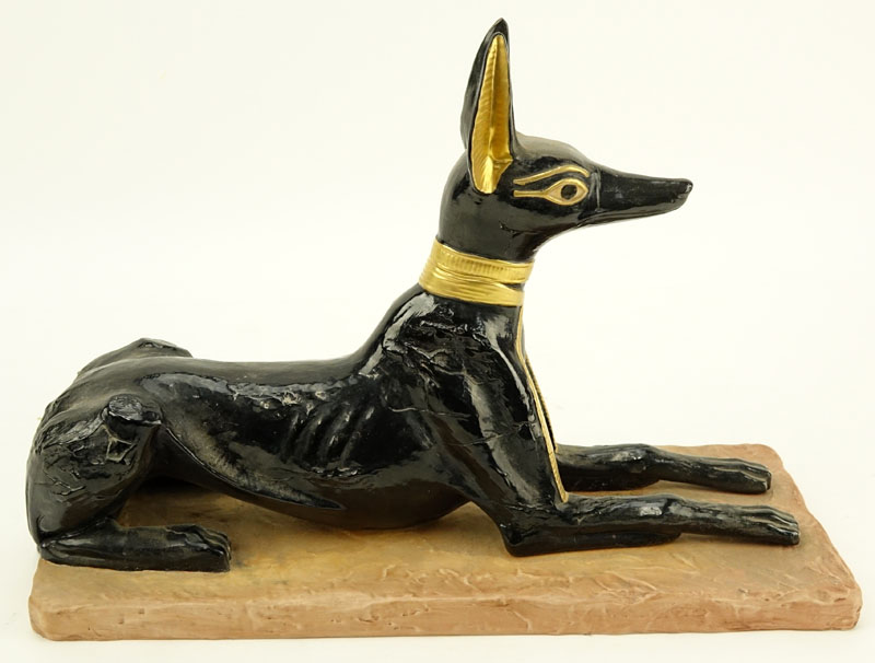 Boehm Porcelain "Egyptian God Anubis" Limited Edition From "Treasures Of Tutankhamen Collection" circa 1976