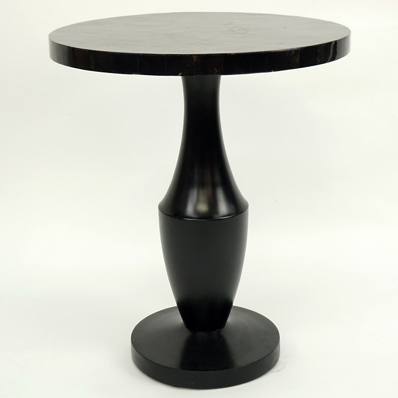 In the Manner of Karl Springer Horn Gueridon Table