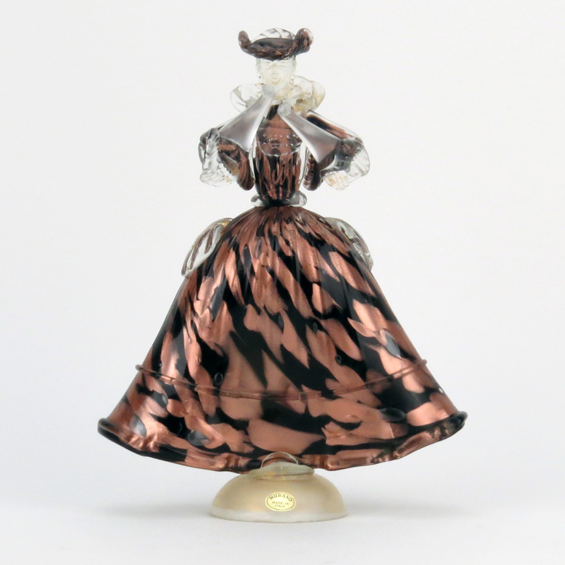 Murano Barovier & Toso Italian Art Glass Victorian Lady Figurine