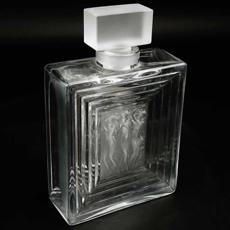 Lalique Crystal "Duncan" Perfume Bottle